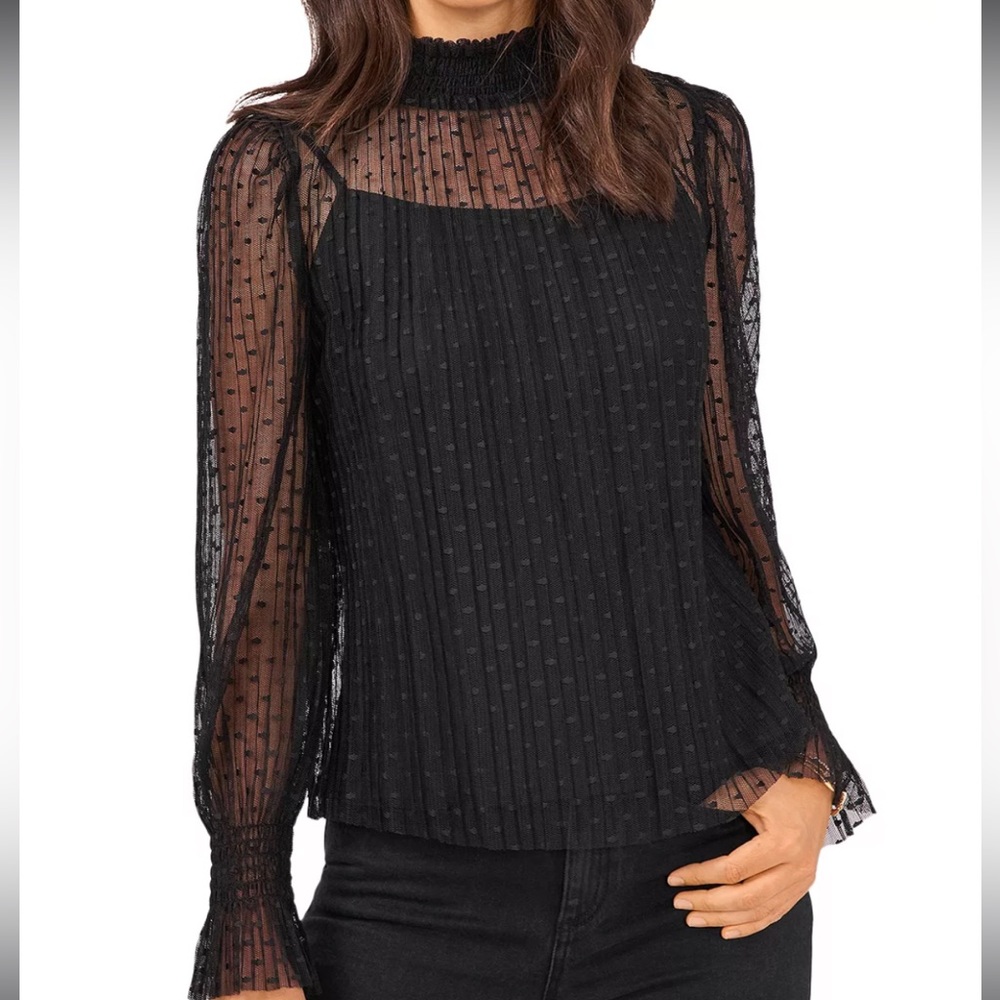 NWT black 1.state lined top.
